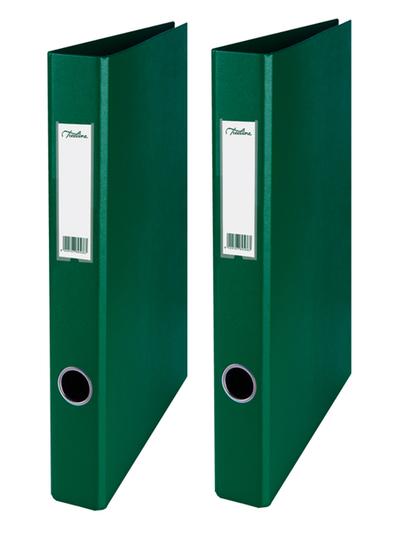 Pack of 2 Treeline A4 2-Ring Ringbinders Ring Binder Files - Green
