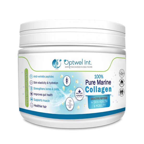 100% Pure Bioactive Marine Collagen Peptides - 300g Powder Tub