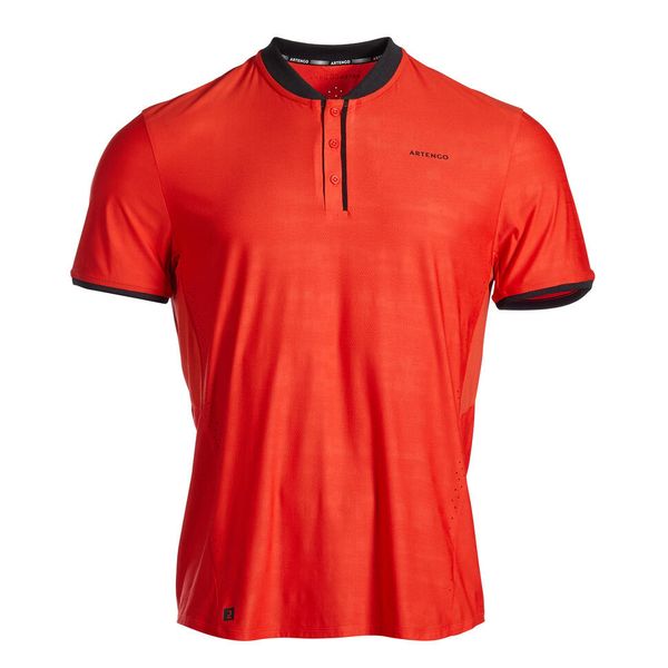 Artengo Men's Tennis Dry+ Short-Sleeved T-Shirt - Red