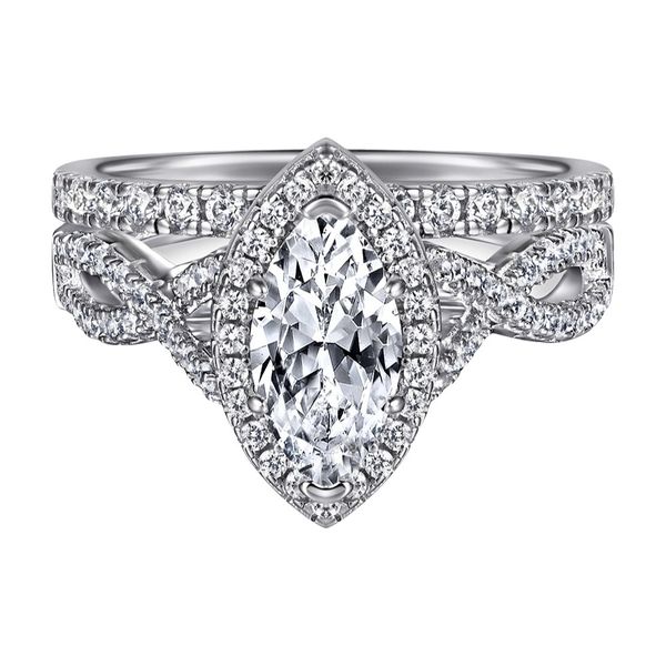 S925 Silver Marquise CZ Ring Set - 1ct 5x10mm for Women