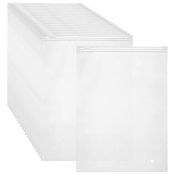 Clear Ziplock Frosted Plastic Packaging Bags Reclosable 50 Piece Zipper Bag