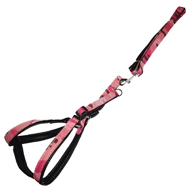 Pink Camo Adjustable Pet Leash With Harness 135cm - TP180710011
