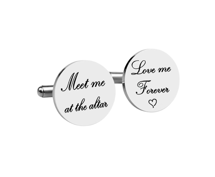 Groom Cufflinks - Meet me at The Altar