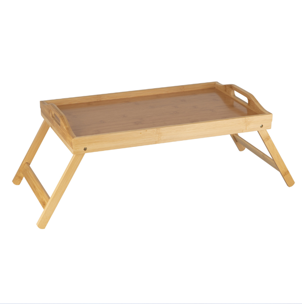 Bamboo Tray With Foldable Legs