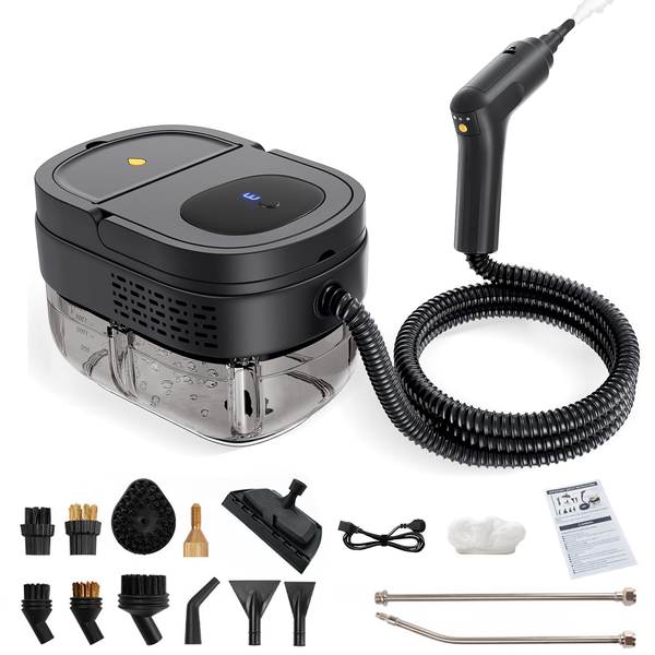 3-Level Adjustable Handheld Steam Cleaner with 14 Accessories for Home