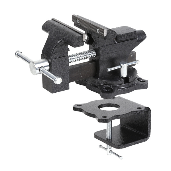 6'' Bench Vice Heavy Duty 270 Swivel Home Woodworking Clamp Bench Base