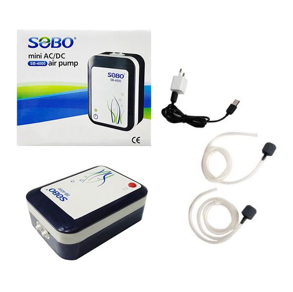 Mini AC/DC Air Pump For Aquarium Fish Tanks SB-3000