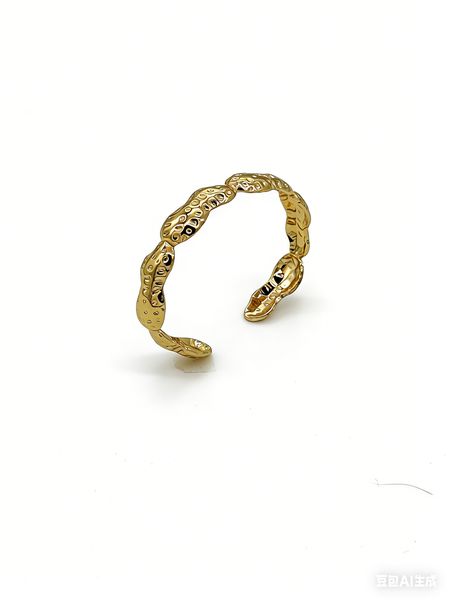 Gold-Plated Stainless Steel Bracelet Adjustable Size