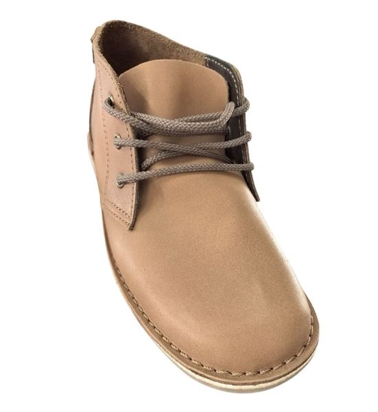 Berto Boys Genuine Leather School Vellies - Tan Lace-Up School Shoes