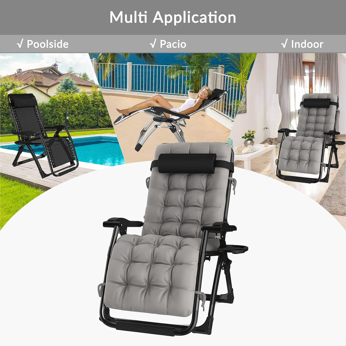 Portable Folding Recliner Beds Living Room Relaxing Armchair