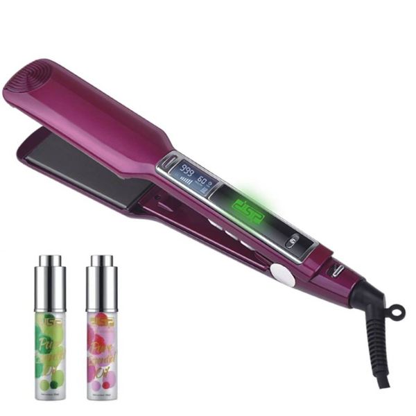 Hair Straightener Wide Flat Iron LED Display with 2 Classic Pure Argan Oil