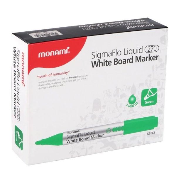 MON AMI sigmaflo Whiteboard Markers green box of 12