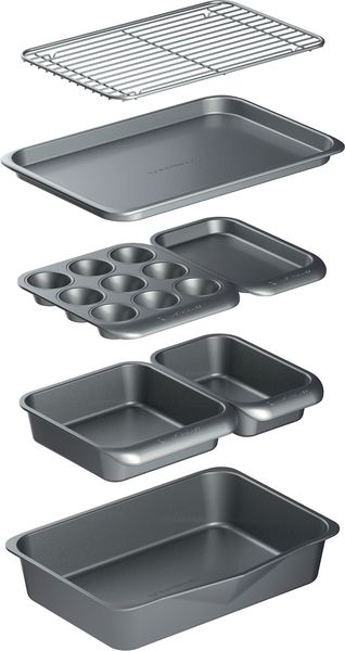 MasterClass Smart Space 7pc Stacking Non-Stick Baking &amp; Roasting Set