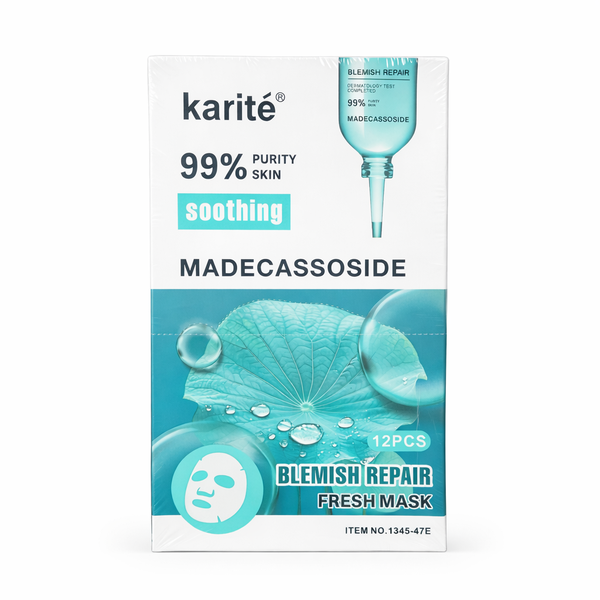 Karité Madecassoside Soothing Sheet Mask (12 Pack)
