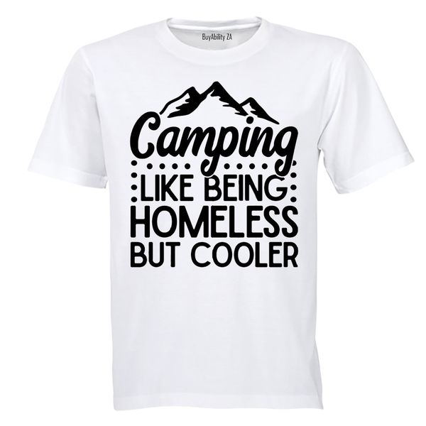Camping - Mens - T-Shirt - White