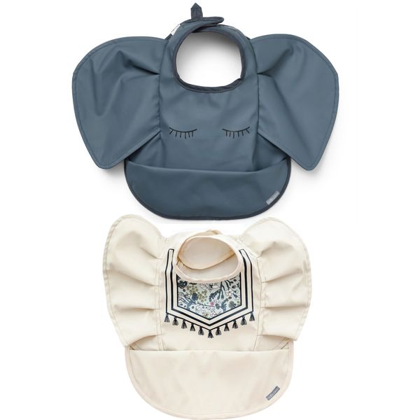 2 Pieces PU Waterproof Baby Bibs