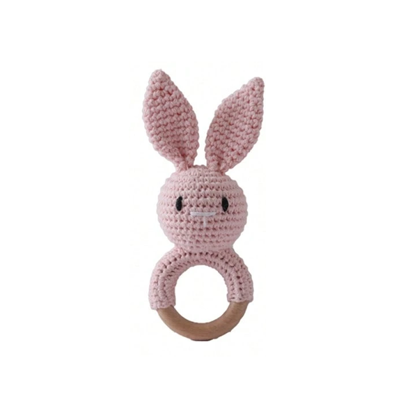 Crochet Baby Rattle - Bunny