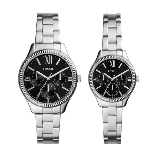 Fossil Men's Rye Multifunction- Silver-Tone Alloy Watch Set- BQ2644SET