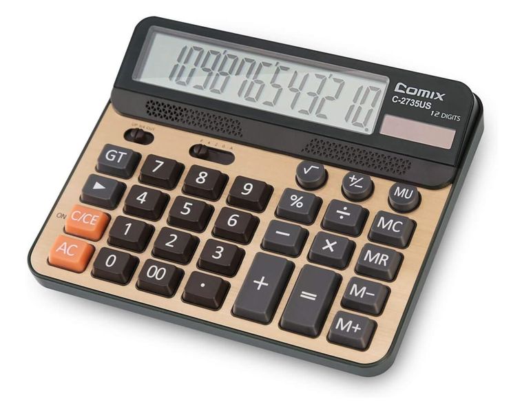 Calculator Standard Type Financial - Gold