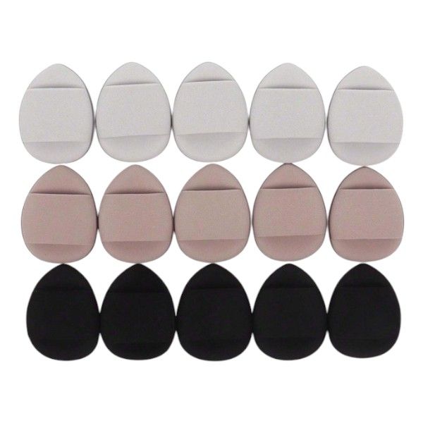 15 Piece - Mini Makeup Sponges With Finger Pocket Design - Multi-Color