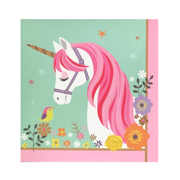 Unicorn Canvas - Flowers