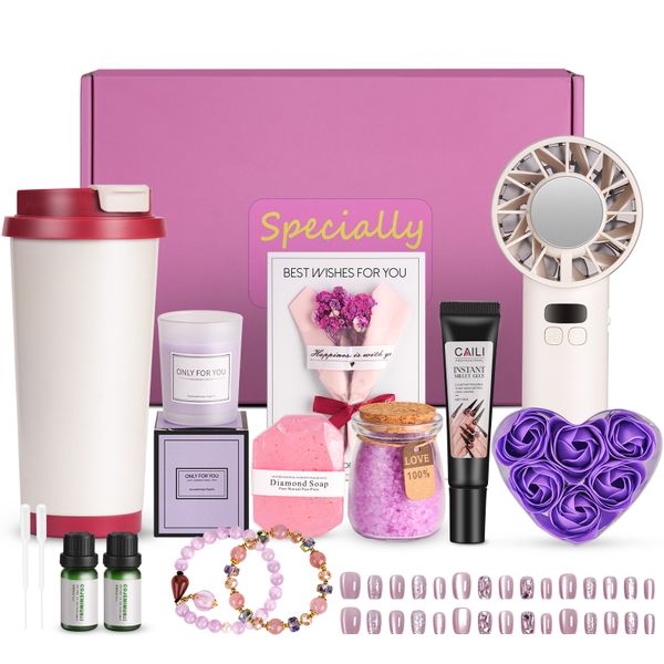 13-Piece Luxury Spa Gift Set for Women - Aromatherapy &amp; Self-Care Box