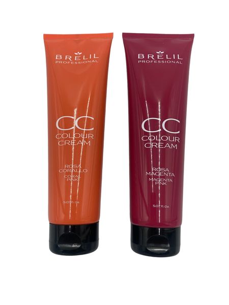 Brelil Coral Pink and Magenta Pink Color Cream Set