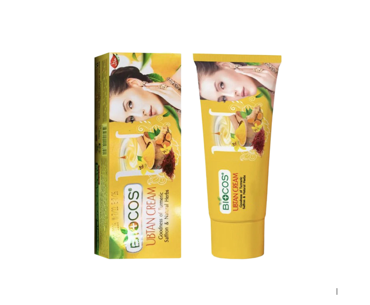 Biocos Saffron Facial Mask Cream -Brightening &amp; Skin Rejuvenating Treatment