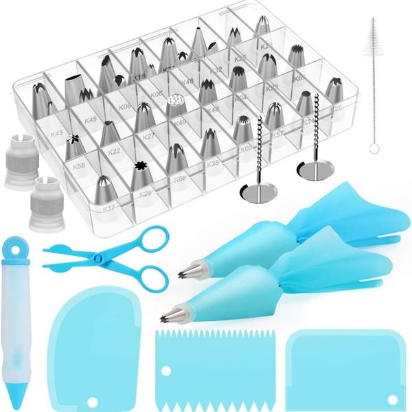 42 Piece Cake Decorating Supplies Piping Bags and Tips Set