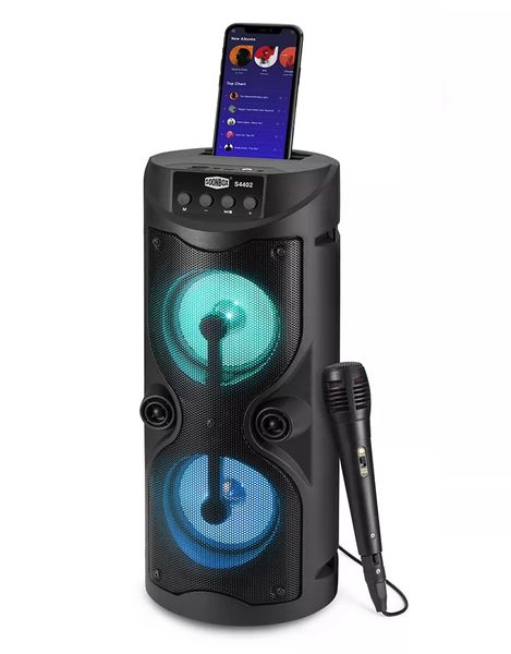 Soonbox S4402 Wireless LED Karaoke Speaker with Wired Mic