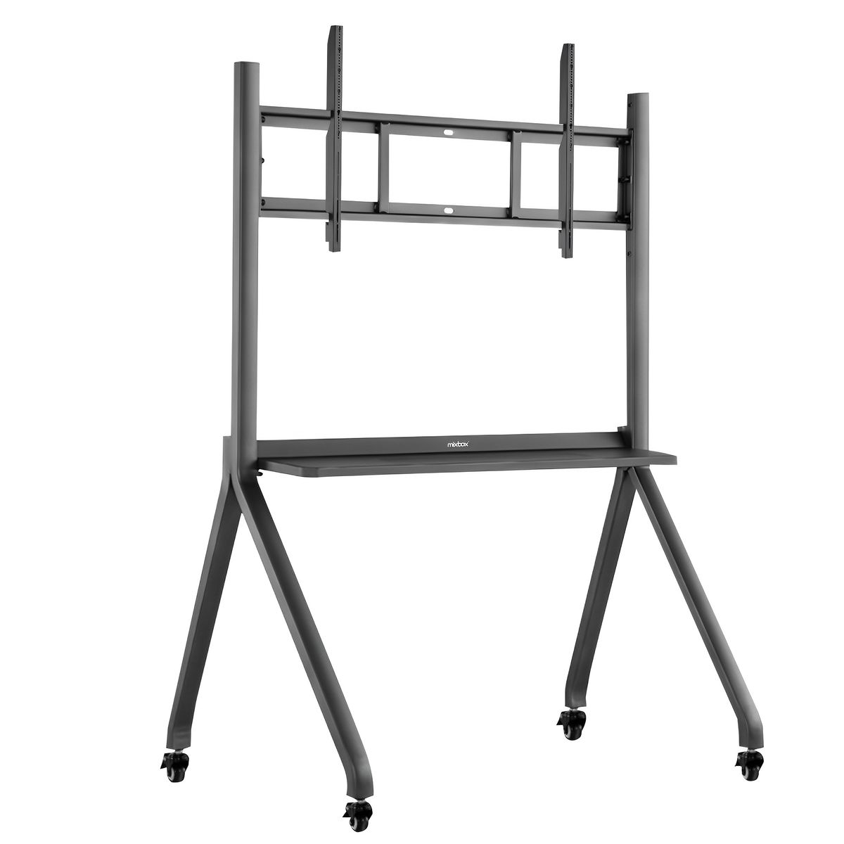 Mix Box Mobile TV Floor Stand With 4Wheels 1 Shelf For 42"86" Screen