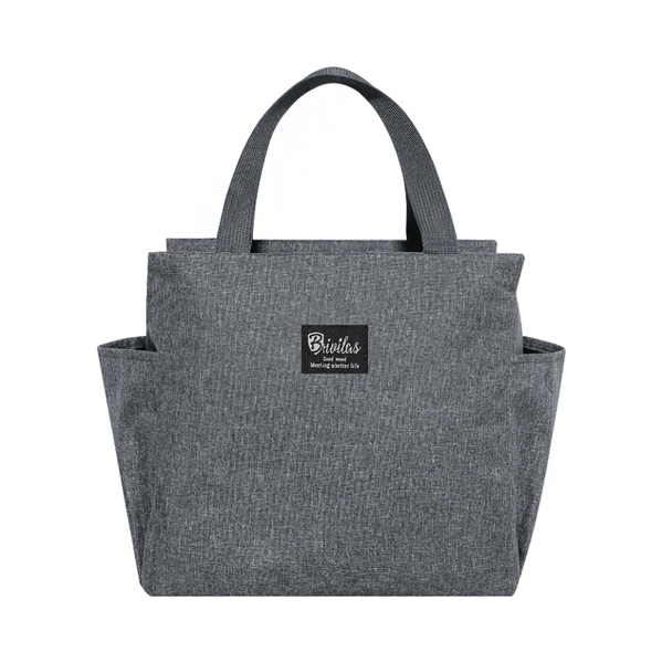 Insulated Bag, Thickened Lunch Box Bag, Portable Lunch Box Bag-Grey
