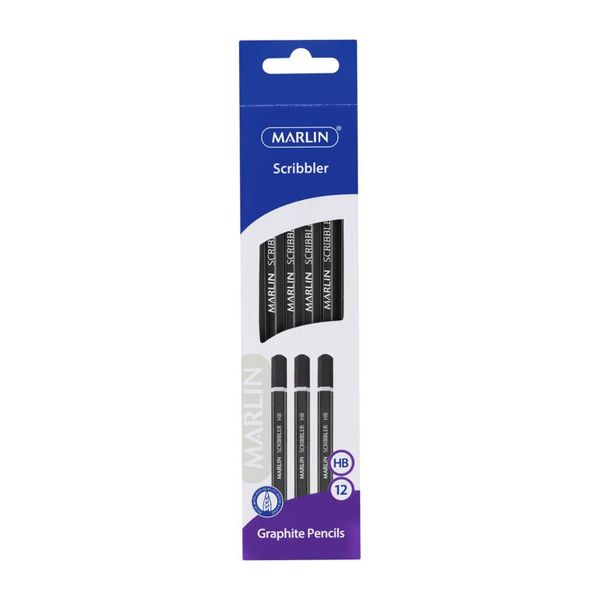 Marlin - Box Of 12 Scribblers HB End Dipped Pencil (Pack Of 6)