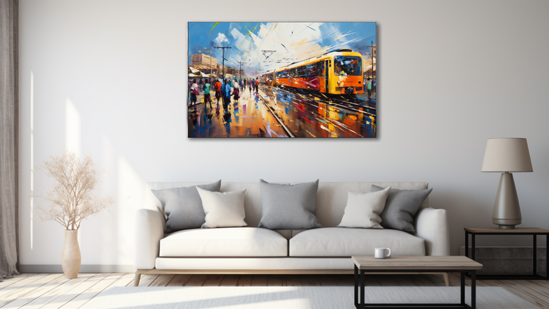 Canvas Wall Art - Urban Commotion Abstract - MT0485
