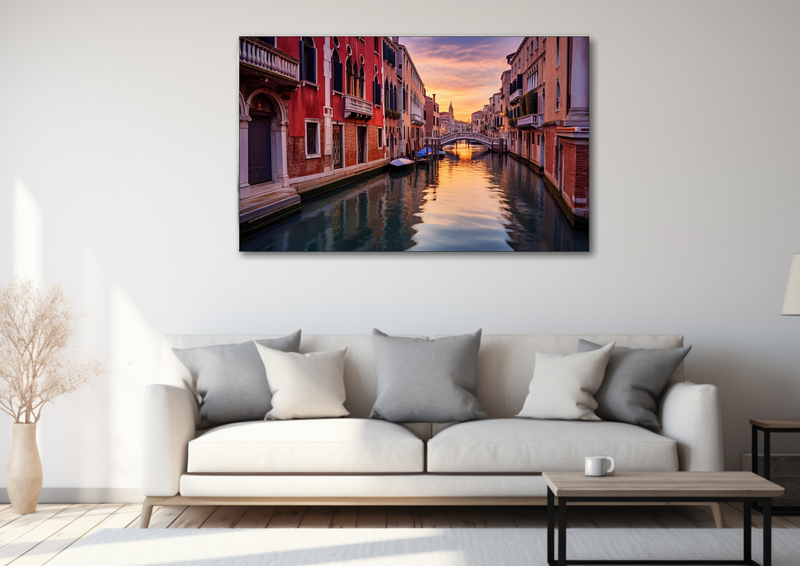 Canvas Wall Art - Venetian Canals at Dawn - HD0401