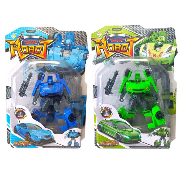 Super Robot Action Figures - 2 Pack - Blue &amp; Green