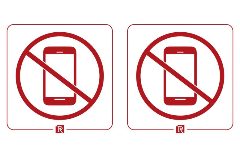 Redfern ABS Sign -No Cellphone (Small) Pack of 2