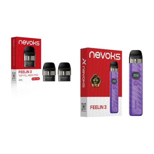 Nevoks Feelin 3 Pod System MMF Combo Kit (Pods &amp; Device) - Violet Purple