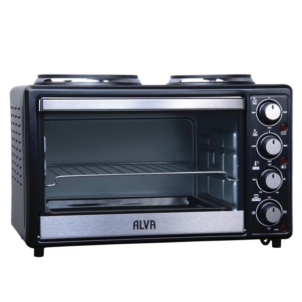 Alva - Mini Kitchen - 25L Electric Oven With 2 Plate Stove