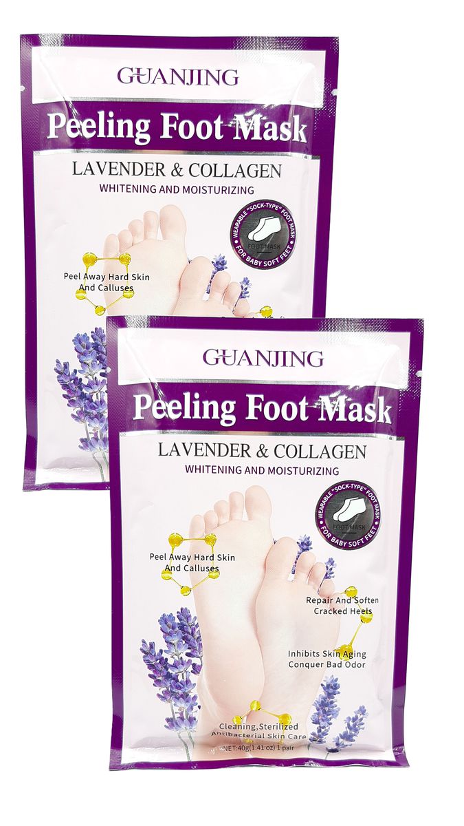 Peeling Foot Mask Lavender & Collagen Guanjing Shop Today. Get it