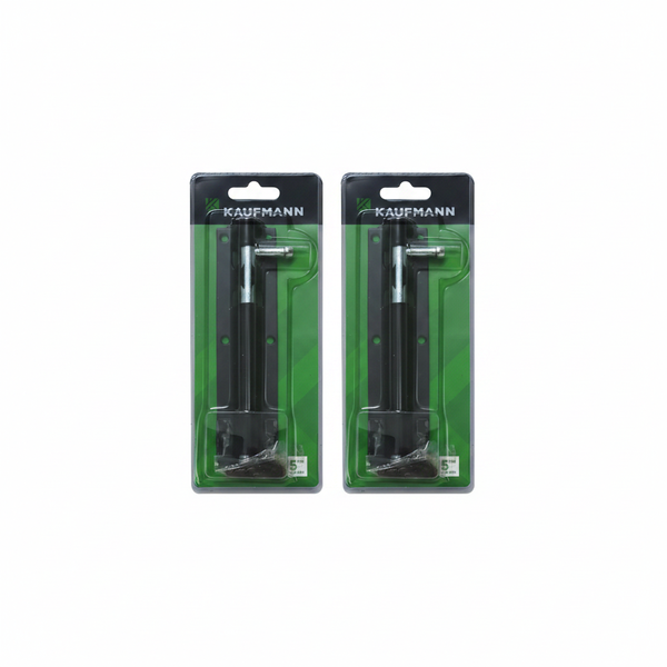 Kaufmann Barrel Bolt 152mm Black Security Latch for Doors &amp; Gates - 2 Pack