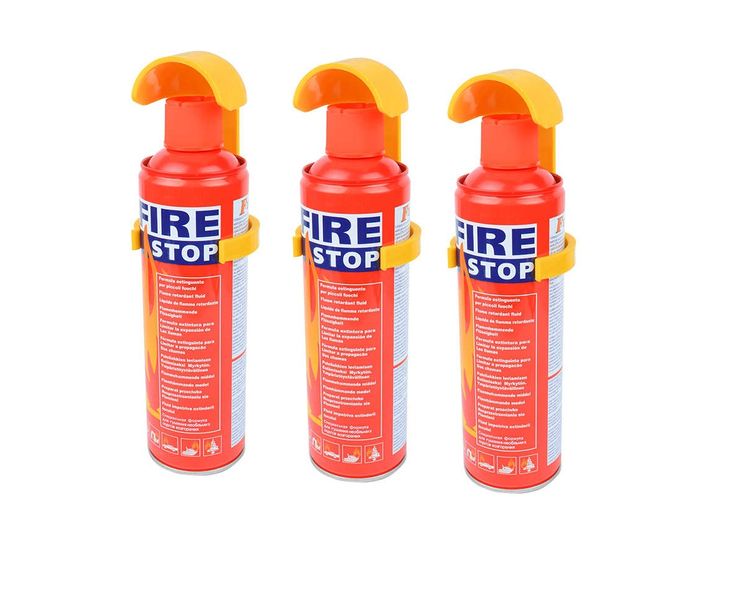 500ml Portable Fire Extinguisher With Holder - 3 Pieces