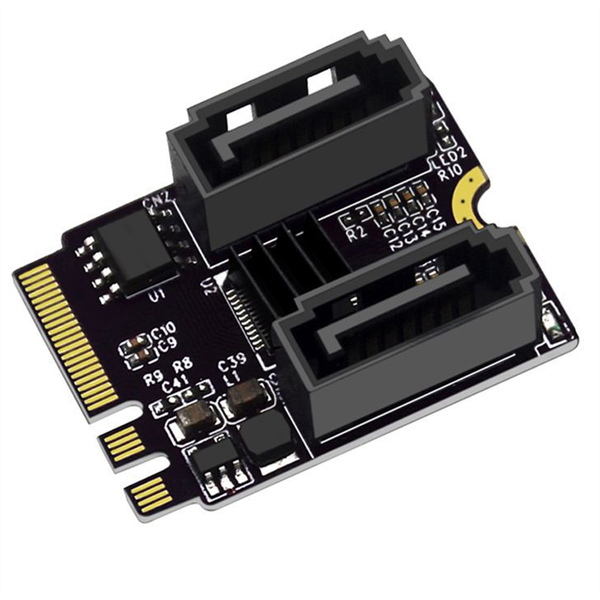 M.2 A Key + E Key to SATA 3 Adapter 2 Ports SATA III Revision Card