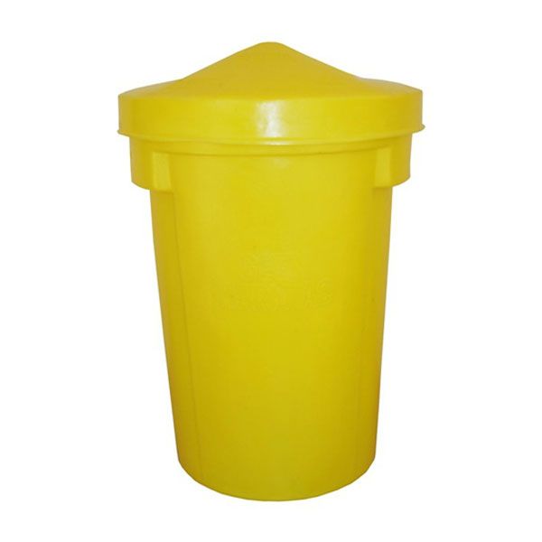 85 Litre Plastic Dustbin/Waste Bin with Lid - Yellow