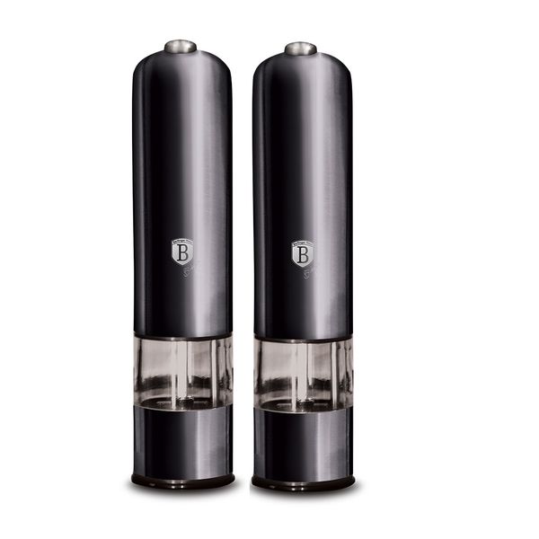 Berlinger Haus 2-Piece Electric Salt &amp; Pepper Mill Set - Carbon Pro