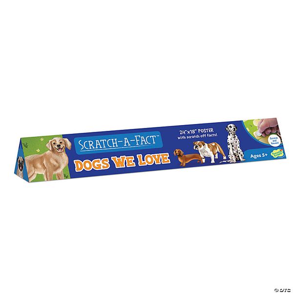 Peaceable Kingdom Scratch Off Poster - Scratch-A-Fact - Dogs we Love