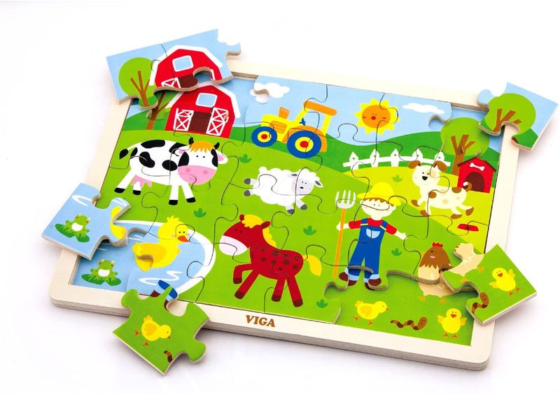 Wooden Farm Puzzle Farm 24pc