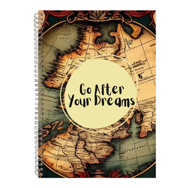 Dreams A4 Notebook Spiral and Lined with Travel Graphic Notepad Present 103