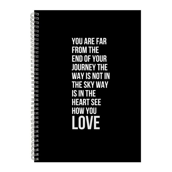 Love A4 Notebook Spiral Lined Motivational Sayings Graphic Notepad Gift 187