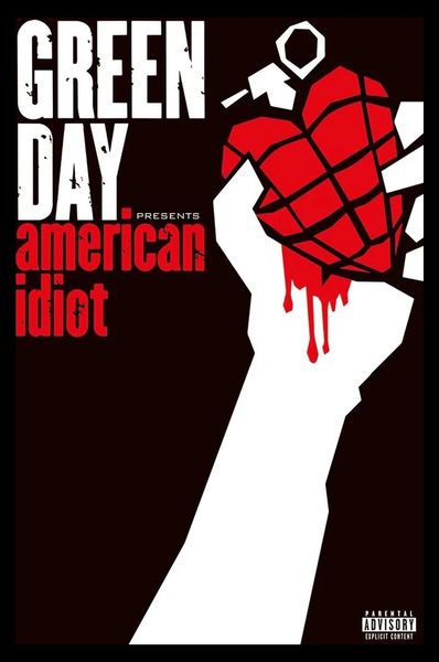 Green Day (American Idiot Album) Poster with Black Frame